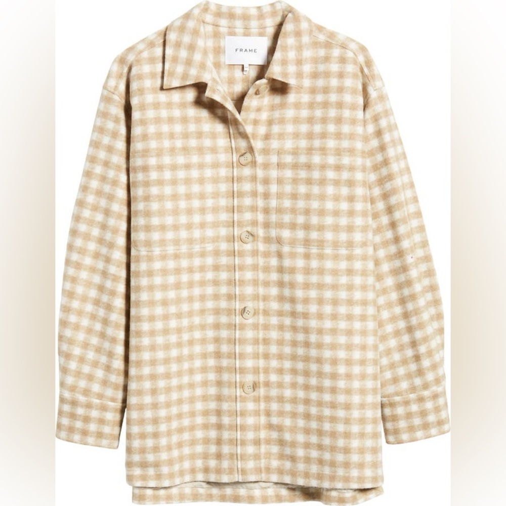FRAME Gingham Oversize Shirt Jacket. Size S Women 
#202